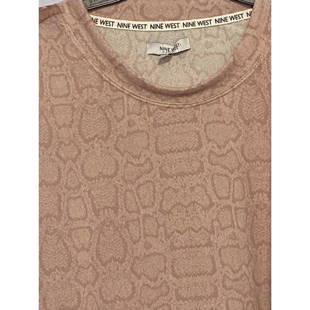New Nine West Oh So Soft Sleepwear Top Cobra Pink Women’s Size Small Long Sleeve - Picture 3 of 11